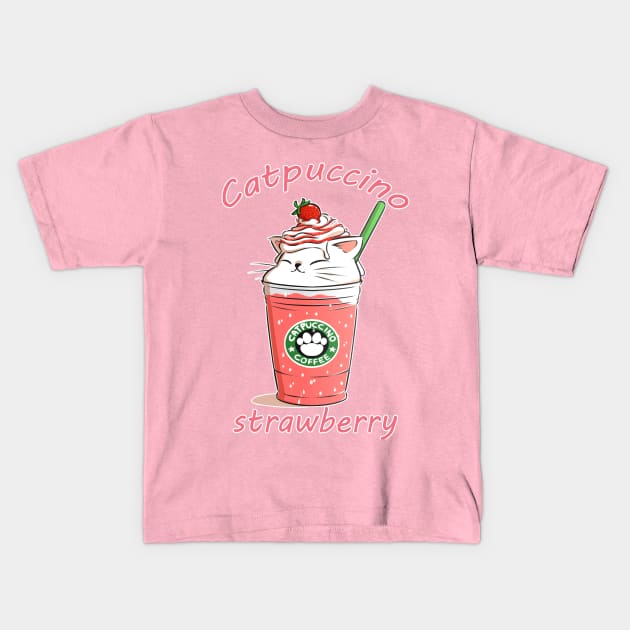 coffee cat Kids T-Shirt by illustraa1